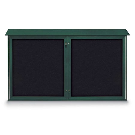 United Visual Products Open Faced Traditional Rounded Corkboard UV646ARC-BRONZE-RUBBER